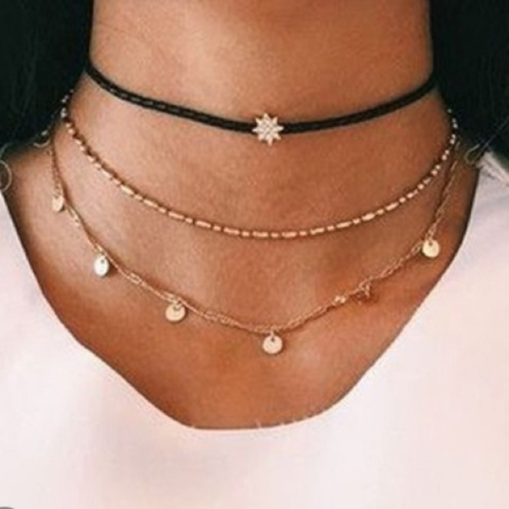 NWT Sun/Star Necklace/Choker Set